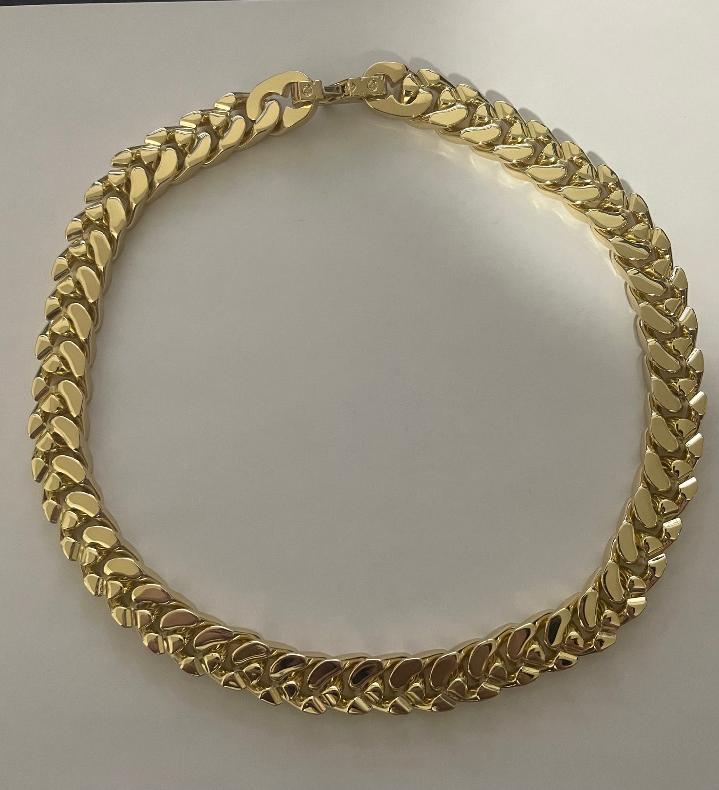 Pre-owned Louis Vuitton Monogram Cuban Chain Necklace
