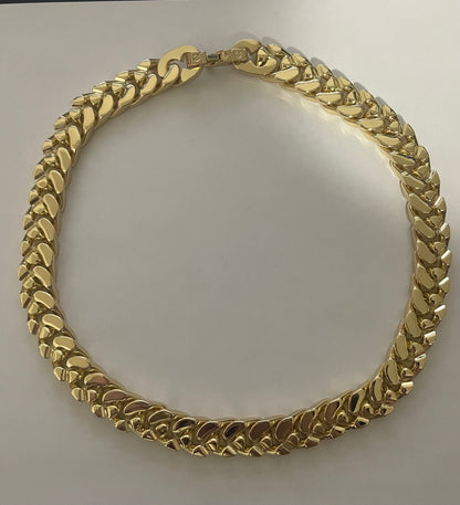 Pre-owned Louis Vuitton Monogram Cuban Chain Necklace
