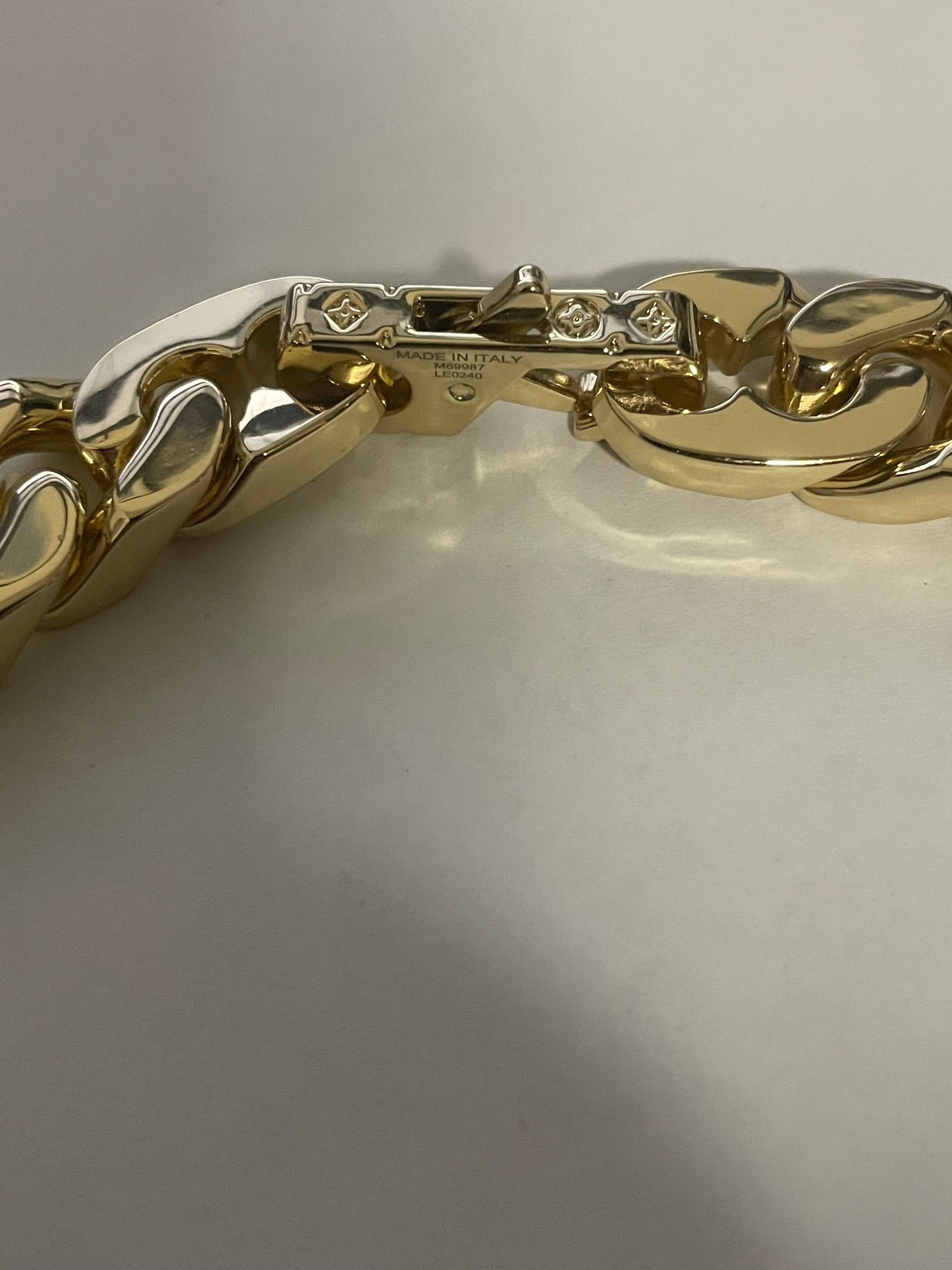 Pre-owned Louis Vuitton Monogram Cuban Chain Necklace