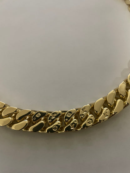 Pre-owned Louis Vuitton Monogram Cuban Chain Necklace
