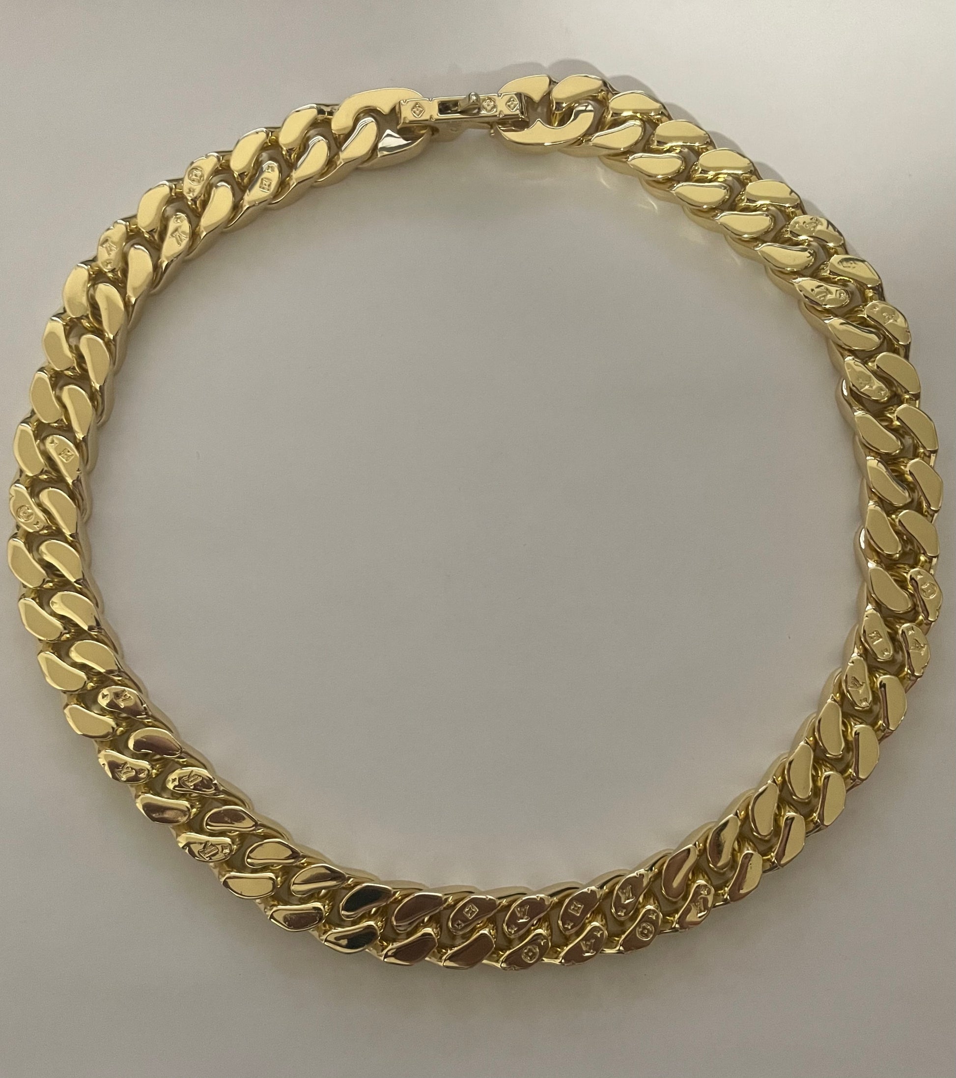 Pre-owned Louis Vuitton Monogram Cuban Chain Necklace – M Luxury Goods