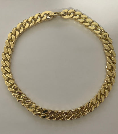 Pre-owned Louis Vuitton Monogram Cuban Chain Necklace